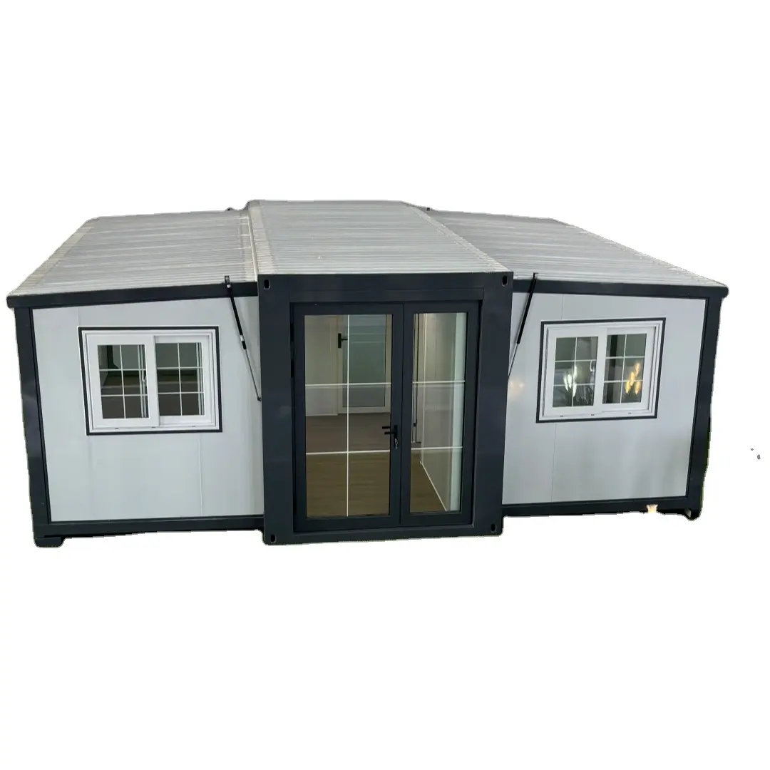 20ft 40ft Easy Folding Luxury Container House 5 Bedroom Expandable Sandwich Panel Prefabricated Barndominium Outdoor Asian Steel