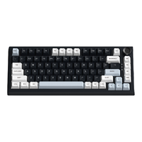 Keyboard Gaming Mekanik Nirkabel 75% OEM Pabrik, Gasket 83 Tombol, Keyboard Gaming Mekanik RGB Nirkabel yang Dapat Disesuaikan dengan Tombol Putar