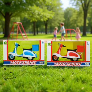 Scooter de Juguete Moto Sprint para Niños, de Plástico, 15 cm, Azul y Rojo, con Cesta, para Mayores de 3 Años, Hecho en Italia - Product Image 3