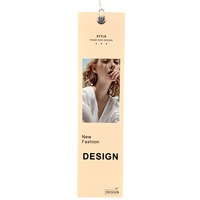 Étiquettes suspendues personnalisées minimalistes en papier blanc avec cordon noir, étiquettes de vêtements imprimées avec logo personnalisé en gros pour les marques de mode