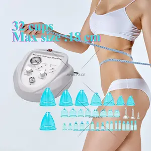 2021 vacuum therapy weight loss vacuum aesthetic therapy machine butt vacuum therapy machine with with 32 pcs Blue cups