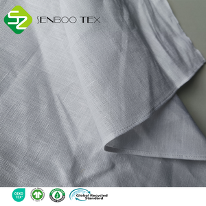 Absorción Transpirable Antibacteriano Ecológico 100% <span class=keywords><strong>Lino</strong></span> Tejido Peso pesado <span class=keywords><strong>Prelavado</strong></span> Tela Lisa Hombre Mujer Niños Niña Ropa - Product Image 2