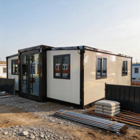 Casa Contenedor Prefabricada Expandible Resistente al Viento, de Alta Calidad y Más Vendida, con 3 Dormitorios y Baño para Viviendas Rurales