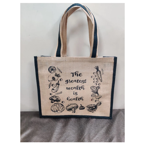 Eco Crafted Recycled Jute Linen <b>Tote</b> <b>Bag</b> with Strong Cotton Handles Custom Print Reusable Gift and Daily <b>Shopping</b> Carry <b>Bag</b> - Product Image 1