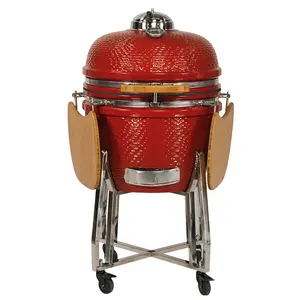卡玛多陶瓷烤架带手推车24英寸烧烤烤架烧烤卡玛多烤架