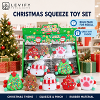 Jouets de Noël anti-stress en caoutchouc à pincer, gadgets sensoriels pour cadeau de fêtes, arbre de Noël, bonhomme de neige, compagnon de bureau apaisant, pâte à modeler, squishy