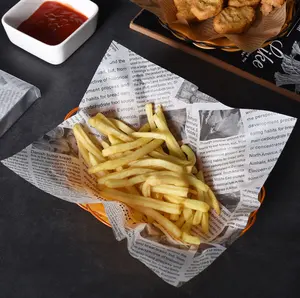 Carta oleata stampata, materia prima di carta oleata per uso alimentare di alta qualità, carta da imballaggio per hamburger In foglio