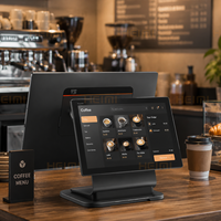 Système de point de vente Android Sunmi T3 Pro avec imprimante thermique 80 mm, déverrouillage par empreinte digitale, caisse enregistreuse de bureau pour café et supermarché