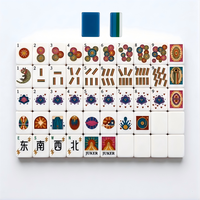 Mahjong Amerika Vintage Art Deco untuk 4 Pemain dengan 160 Ubin Akrilik 4 Lapis OEM ODM Tas Pembawa Permainan