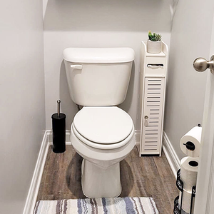 Organizzatore angolare impermeabile per bagno e toilette con porta salviette e contenitore - Product Image 4