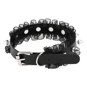 Punk nouveau Harajuku dentelle femmes gothique Rivet pointes en cuir collier ras du cou collier à la main Punk Sexy élégant en cuir Pu tour de cou - Product Image 6