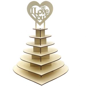 Expositor de Madera para Chocolates al por Mayor, 7 Niveles, Forma de Corazón, para Decoración de Bodas y Hogar, Dropshipping - Product Image 3