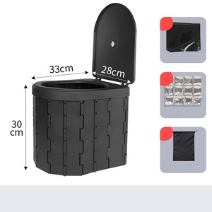 캠핑을위한 휴대용 화장실 휴대용 접이식 변기 뚜껑 여행 방수 포르타 변기 자동차 화장실 양동이 변기 - Product Image 4