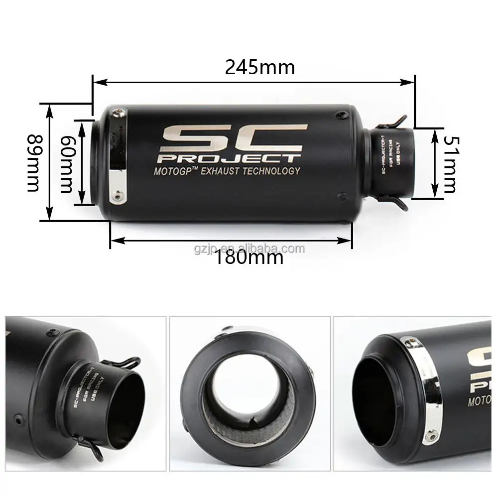 51Mm Universele Sport Racehervorming Motorfiets Uitlaat Rvs Titanium Geluiddemper Pijp Motorfiets