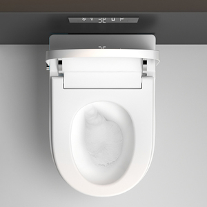 WC intelligent suspendu mural blanc avec réservoir d'eau, WC intelligent mural en céramique, toilettes intelligentes - Product Image 5