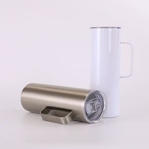 Tasse à café de bureau 20 oz avec isolation froide et poignée, mug à sublimation en acier inoxydable 304, tasse isotherme - Product Image 1