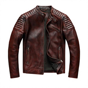 Chaqueta de Cuero y Lona 100% Original para Motociclistas, Fabricada a Medida por BS International, Impermeable y Resistente al Viento para Invierno - Product Image 4