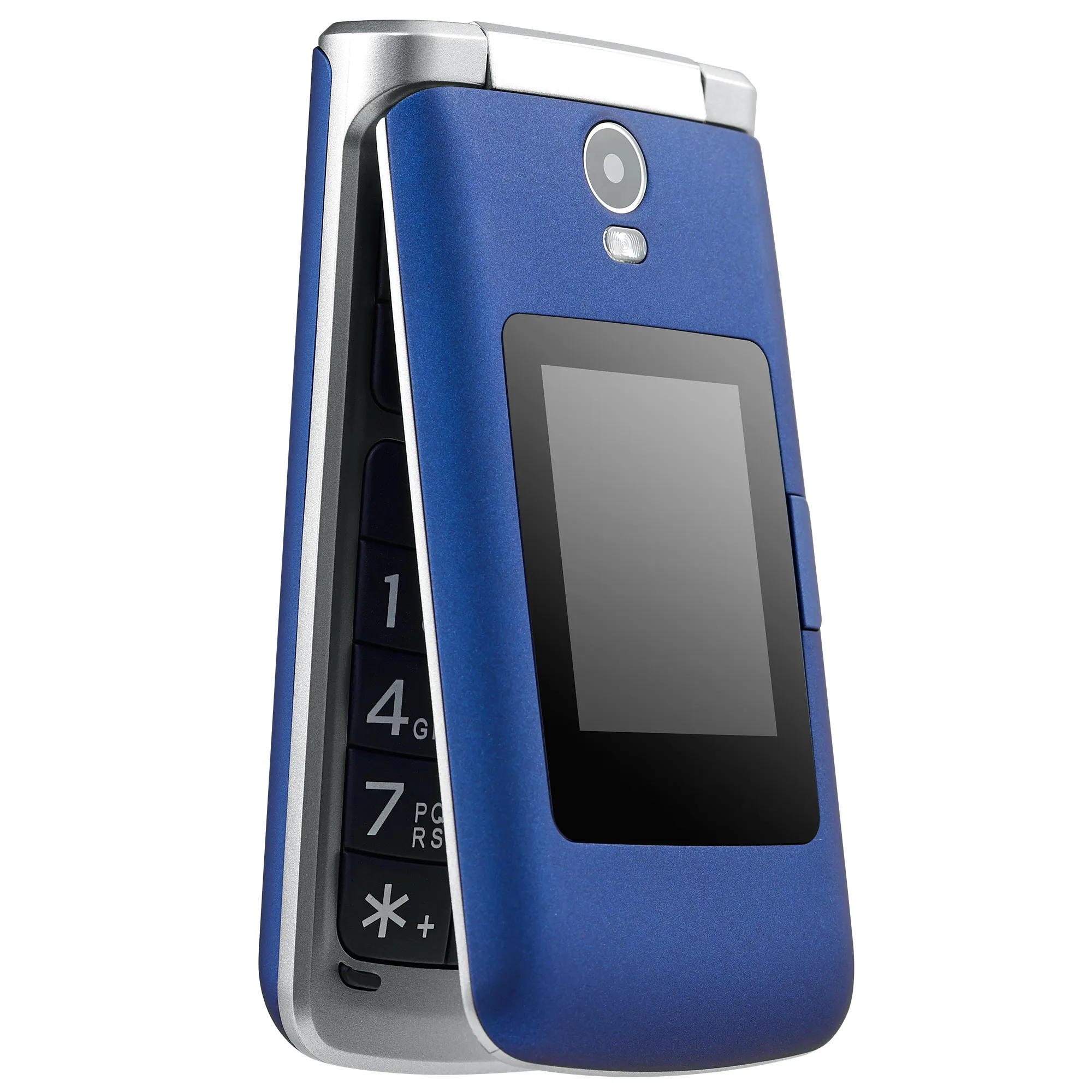 Il telefono flip senior 2G di vendita diretta del produttore a doppio schermo da 2.8 + 1.77 pollici supporta la doppia scheda sim e il pulsante soa