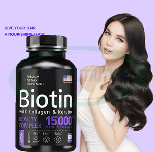 Champú y Cápsulas de Suplemento para Adultos con Biotina, Colágeno, Queratina y Vitamina C, Certificado Halal, Grado Alimenticio, para Cabello, Piel y Uñas - Product Image 5