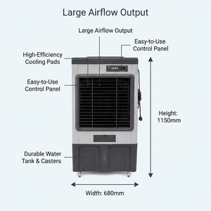 ODM OEM Compact Mobile Spot <b>Cooler</b> 220V 600W <b>Portable</b> Industrial <b>Air</b> Conditioner for Small Workshop 1 Cooling Solution for Open - Product Image 6