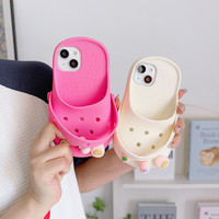 Étui de téléphone en ABS imperméable et antichoc en forme de chaussure de mode, design transparent, blanc ou noir