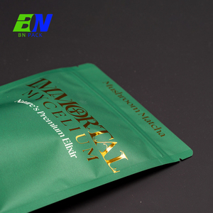 Wholesale Custom Spices Packaging Three Side Seal Pouch With Gold Foil Stamped Aroma Barrier Resealable Packaging - Product Image 5