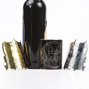 Bespoke Crystal Drip Perfume Bottle <b>Labels</b> High Gloss Aluminum Metal Stickers for Cosmetic Branding - Product Image 5