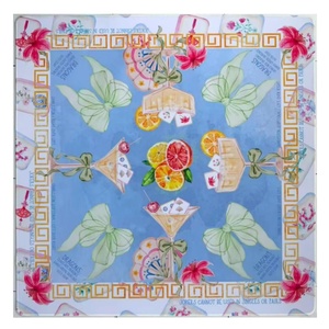 Tapis de table Mahjong 07 Summer Cocktail Bow, antidérapant et silencieux, spécial pour les jeux de société et de cartes à domicile - Product Image 1