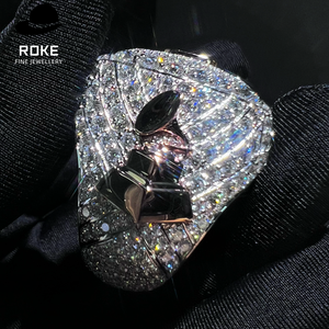 Bague de mariage et de championnat pour homme en or massif 9-18K, style hip-hop, avec lettre personnalisée, diamant rond et taille baguette cultivé en laboratoire certifié IGI - Product Image 5