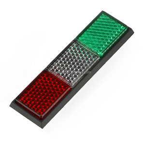 Réflecteur arrière universel à coller sur la plaque d'immatriculation, pour ATV, moto, <span class=keywords><strong>Dirt</strong></span> <span class=keywords><strong>Bike</strong></span>, Scooter, Quad, plaque réfléchissante rectangulaire rouge et verte - Product Image 3