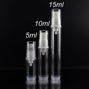 Flacons pompe sans air personnalisables 5ml 10ml 15ml, flacons pulvérisateurs de lotion sans air à double compartiment pour soins de la peau avec pompe et couvercle - Product Image 3