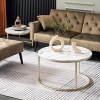 Ensemble de tables basses rondes imbriquées de style nordique moderne et luxueux pour la maison, l'appartement, le bureau, le bar, meubles parfaits pour le salon