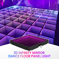 3D Infinity Spiegel LED Tanzflächen-Panel Licht RGB Vollfarbig für Hochzeit Party Bühne Event Dekoration