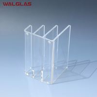 Caja de Almacenamiento de Tarjetas de Visita Rectangular de Plástico PP Transparente y Ecológico, Diseño Multifuncional, Carpeta de Archivos de Papel para Escritorio