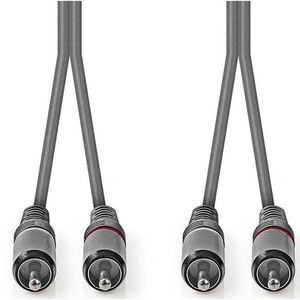 Cable de Audio Estéreo Nedis de 5m, 2x RCA Macho, Niquelado - Product Image 2