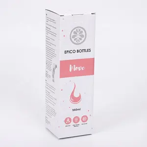 Eco-Friendly di Alta Qualità Rosa Ondulato Tazza di Acqua Personalizzata di Dialogo 4 Colore di Stampa di Marchio di Acqua Scatola di Fondo di Bloccaggio Box Per bottiglie