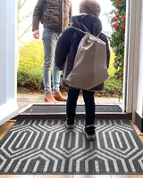Tapis d'entrée absorbant pour porte avant et arrière, avec support en caoutchouc antidérapant, tapis d'entrée intérieur pour attraper la boue et la saleté