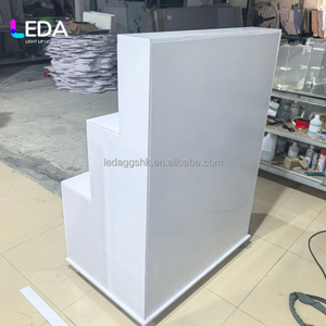 LEDA Custom White Detachable Candy <b>Cart</b> Portable <b>Foldable</b> Candy <b>Cart</b> Wheels Wedding Booth for Wedding Party Birthday Events - Product Image 3