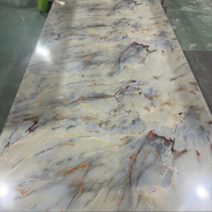Panel de Pared de PVC Imitación Mármol de 3mm, Resistente al Fuego, Directo de Fábrica, Duradero, Impermeable y Fácil de Limpiar, para Decoración de Paredes de Sala de Estar - Product Image 1