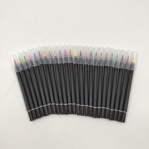 100 couleurs uniques double pointe croquis Art personnalisé en Nylon pointe de brosse aquarelle <span class=keywords><strong>pinceau</strong></span> marqueur stylos - Product Image 4