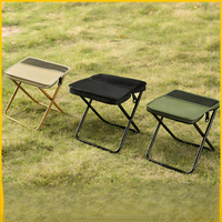 Tabouret pliant portable d'extérieur avec poignée de transport, petit banc en tissu Oxford pour la pêche, chaise entièrement pliable pour le camping, chaise escamotable pour file d'attente