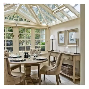 מפעל fuson אספקת פרפאב 3 4 3 3 4 3 חדר עונה שמש זכוכית אלומיניום מודרני תוספת חדר שמש - Product Image 2