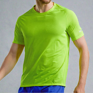 T-shirt tricoté à manches courtes pour homme grande taille, décontracté, sportif, séchage rapide, 200 grammes, polyester, col rond, respirant, personnalisable - Product Image 2