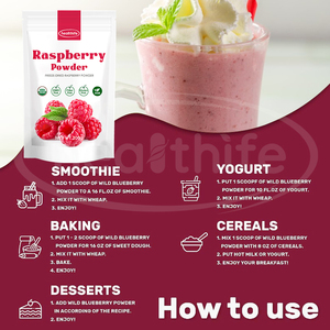 Healthife Instant wasser lösliches natürliches gefrier getrocknetes Himbeer frucht pulver - Product Image 4