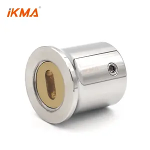 shower door parts round tube connector brass pipe fittings for pole to wall fixing