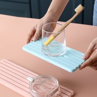 Tapis de séchage rapide en diatomite, absorbant l'eau, pour bar à boissons, sous-verre, organisateur de lavabo, tapis pour savon à vaisselle