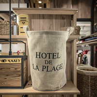 Panier à linge et sac de rangement en lin recyclé, réutilisable, portable, avec design pliable pour un usage quotidien et les voyages