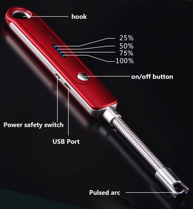 Allume-feu rechargeable personnalisé avec logo, briquet barbecue USB rechargeable, allume-feu coupe-vent - Product Image 6