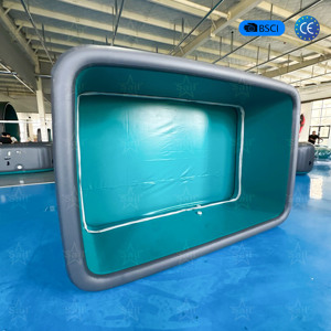 <span class=keywords><strong>Piscine</strong></span> hors sol géante de <span class=keywords><strong>5</strong></span> <span class=keywords><strong>pieds</strong></span> de profondeur, pliable, <span class=keywords><strong>gonflable</strong></span>, avec poignées, pour la natation en plein air - Product Image 4