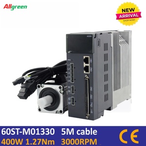 Kit de Motor Servo Trifásico Impermeable Allgreen 200W 60ST-M01330 AC220V 3.8Nm 3000RPM 60mm Montaje con Brida para Máquina CNC - Product Image 2